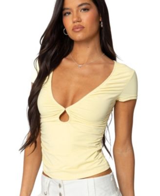 Women's Burkley Keyhole Gathered Top