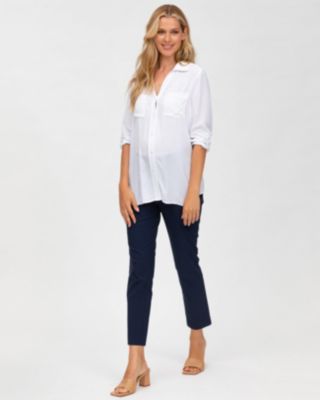 Maternity Super Stretch Straight Slim Fit Elwood Trousers