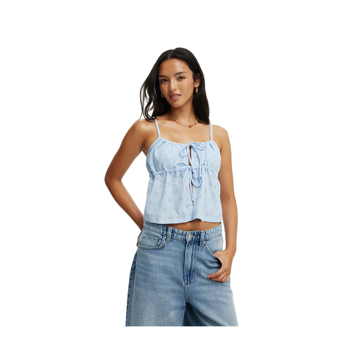 Women's Lola Tie Up Cami - Lava flare