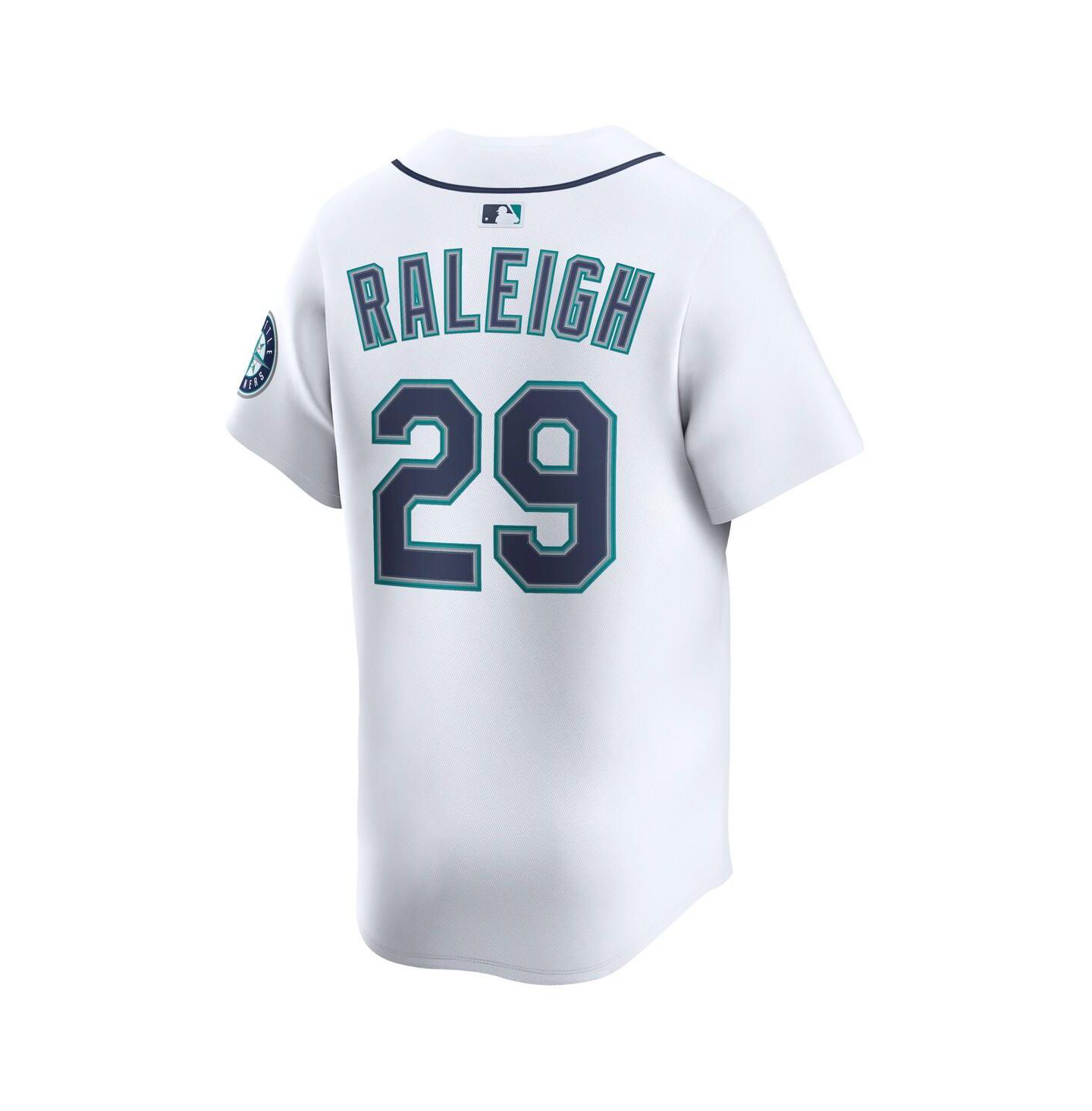 Мужской топ Nike Cal Raleigh White Seattle Mariners Alternate Limited Player Jersey — фото 2