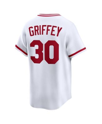 Men's Ken Griffey White Cincinnati Reds Throwback Cooperstown Collection Limited Jersey