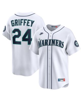 Nike - Men's Ken Griffey Jr. White Seattle Mariners Throwback Cooperstown Collection Limited Jersey