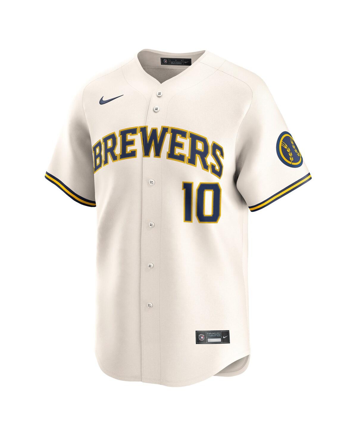Nike Men's Sal Frelick Cream Milwaukee Brewers Home Limited Player Jersey