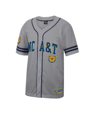 Men's Gray North Carolina A T Aggies Free Spirited Baseball Jersey