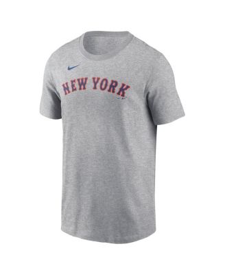 Men's Kodai Senga Heather Gray New York Mets Fuse Name Number T-Shirt