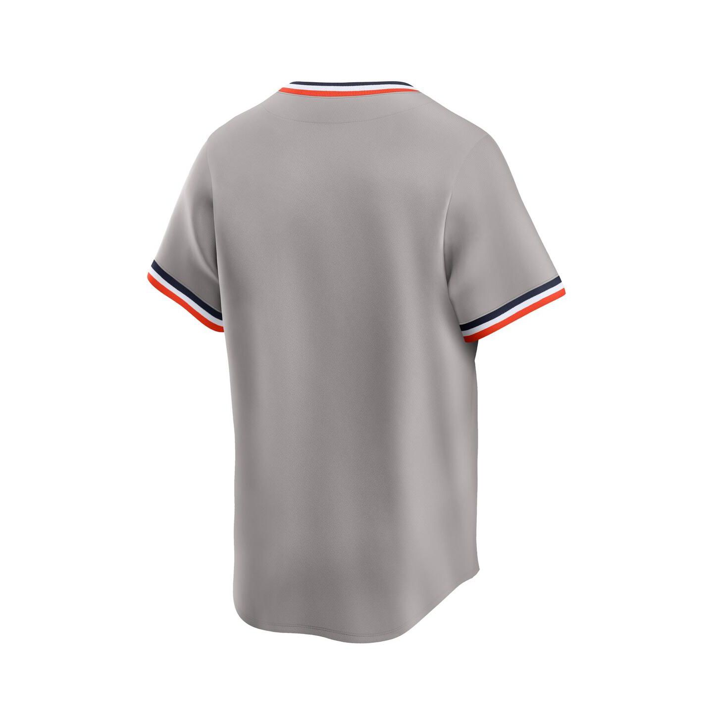 Мужской топ Nike Gray Detroit Tigers Throwback Cooperstown Collection Limited Jersey — фото 2