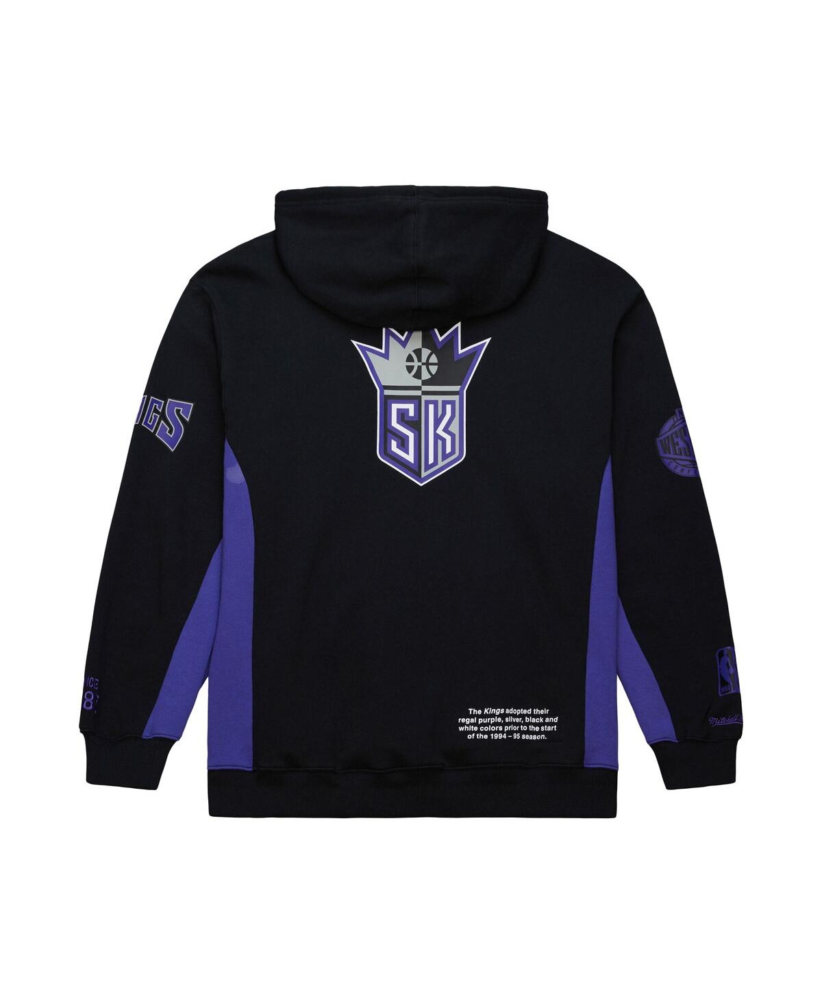 Mitchell & Ness Men's Black Sacramento Kings Hardwood Classics Team Origins Fleece Pullover Hoodie