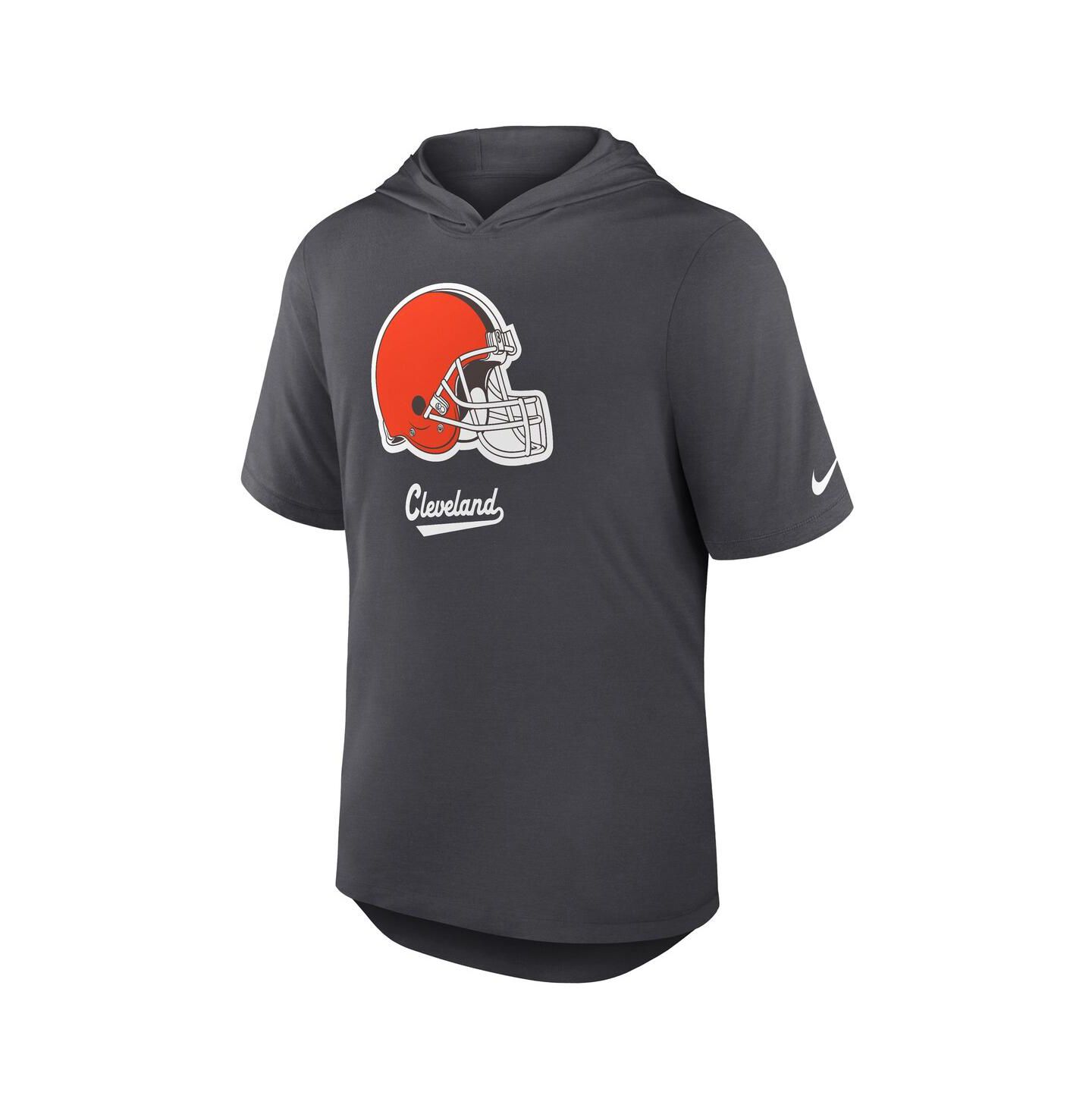 Мужское худи Nike Anthracite Cleveland Browns Tri-Blend Performance T-Shirt — фото 2