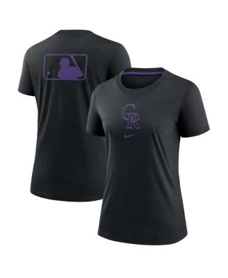 Nike - Women's Black Colorado Rockies Authentic Collection Early Work Tri-Blend T-Shirt