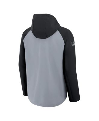 Men's Gray/Black Chicago White Sox Authentic Collection Raglan Performance Full-Zip Jacket