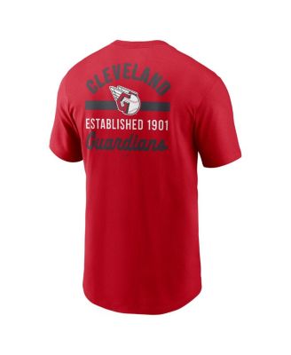 Men's Red Cleveland Guardians 2-Hit T-Shirt