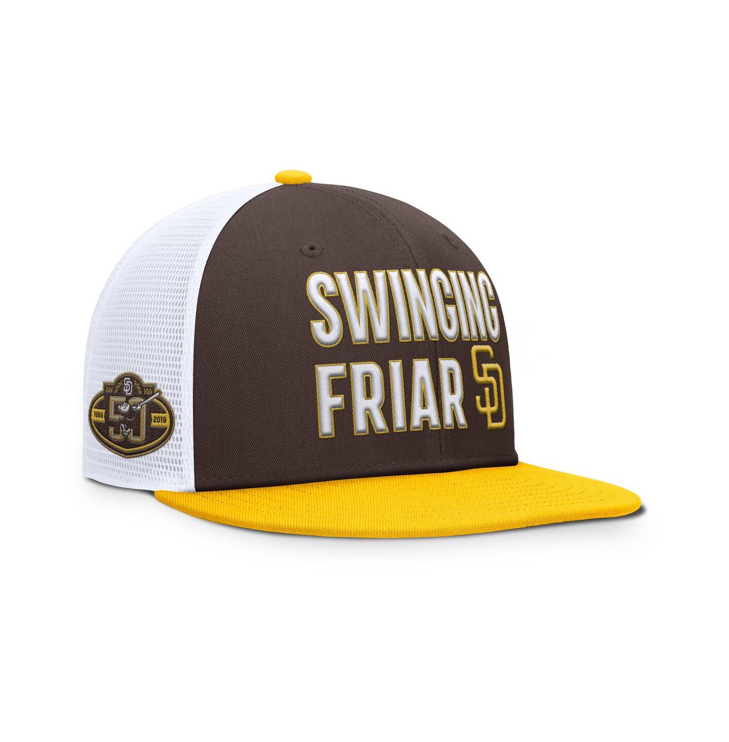 Мужская кепка Nike Brown San Diego Padres Pro Trucker Snapback Hat — фото 1