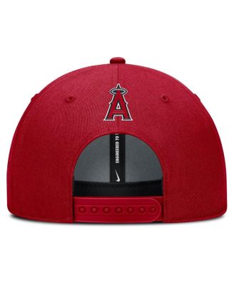 Men's Red Los Angeles Angels Rise Gaberdine Adjustable Hat