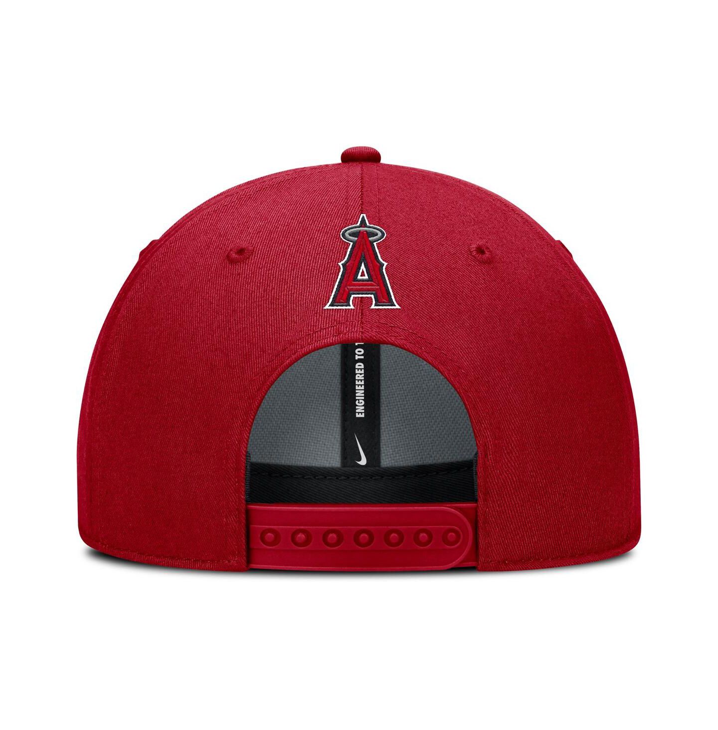 Мужская кепка Nike Red Los Angeles Angels Rise Gaberdine Adjustable Hat — фото 3