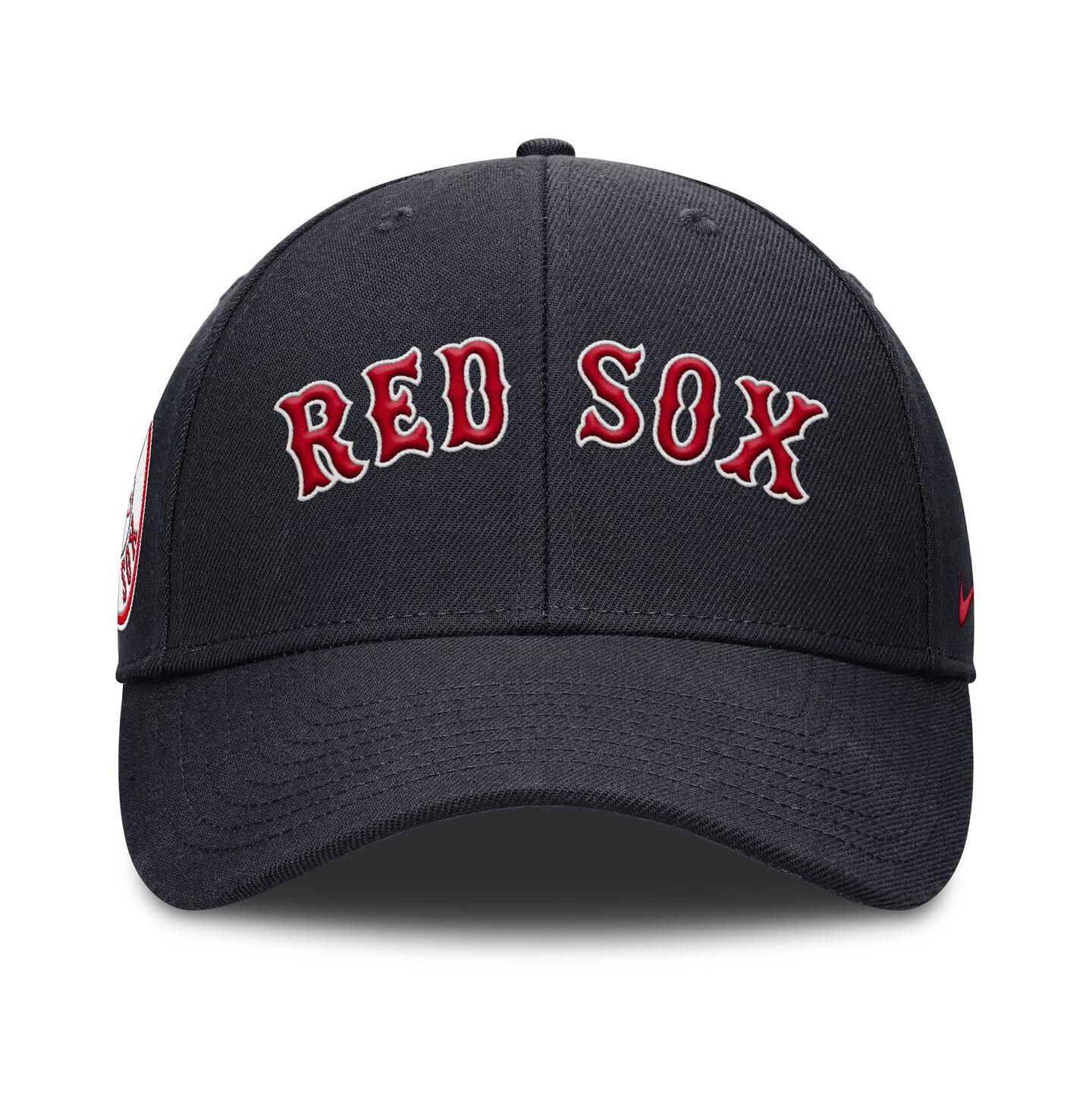 Мужская кепка Nike Navy Boston Red Sox Rise Gaberdine Adjustable Hat — фото 4