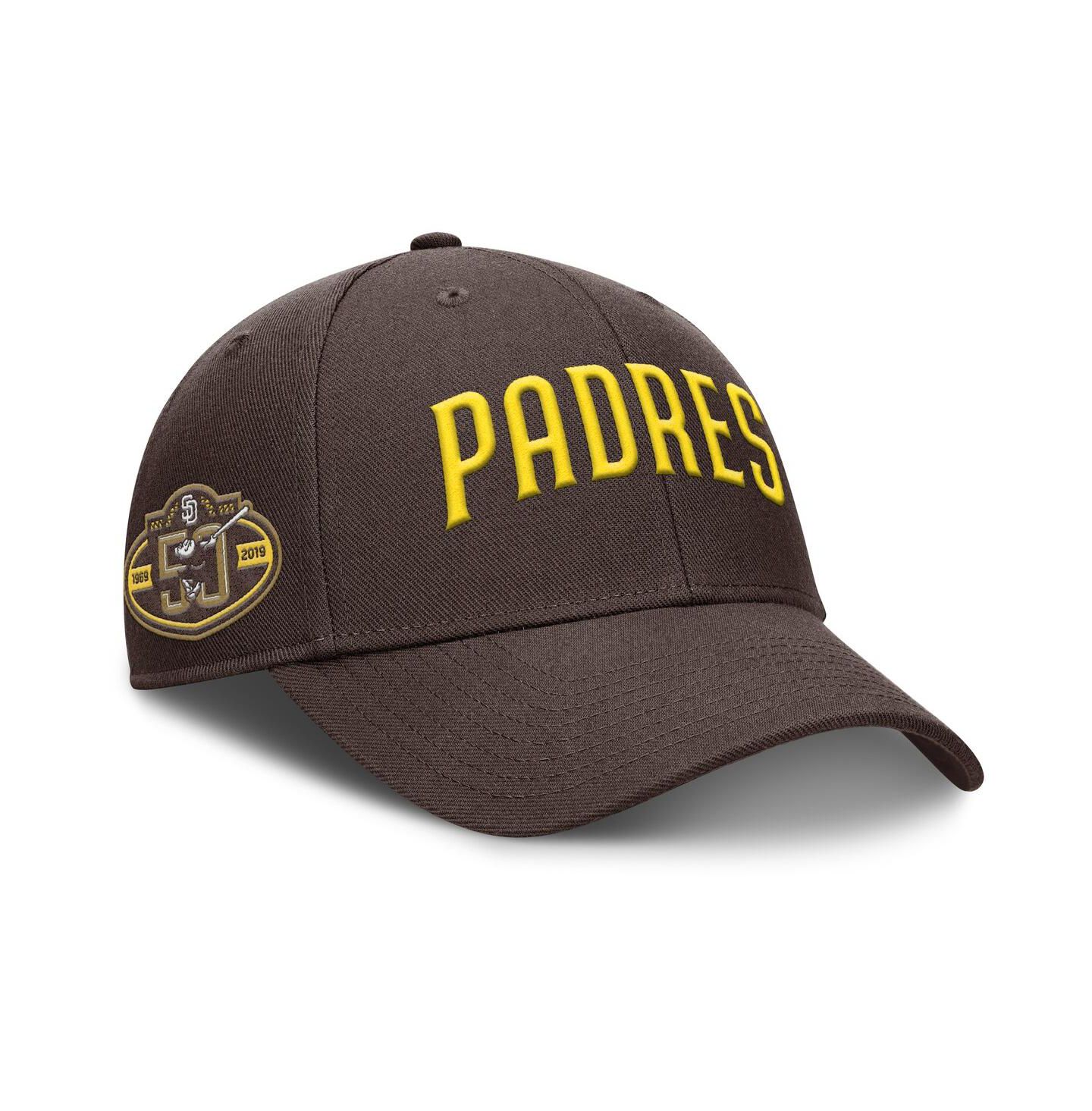 Мужская кепка Nike Brown San Diego Padres Rise Gaberdine Adjustable Hat — фото 1