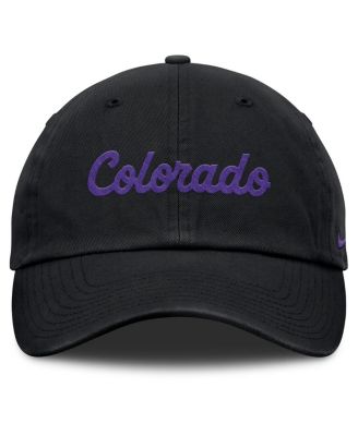 Women's Black Colorado Rockies Club Adjustable Hat