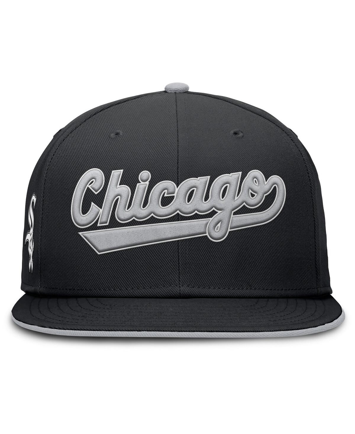 Nike Men's Black Chicago White Sox True Performance Fitted Hat In Black