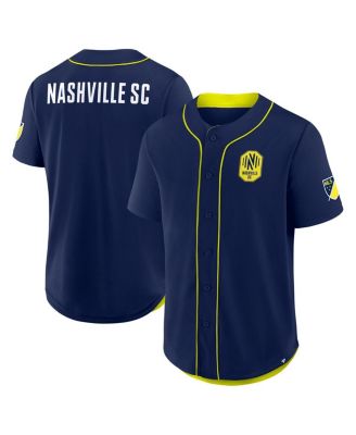 Fanatics - Men's Navy Nashville SC Injury Time Baseball Jersey