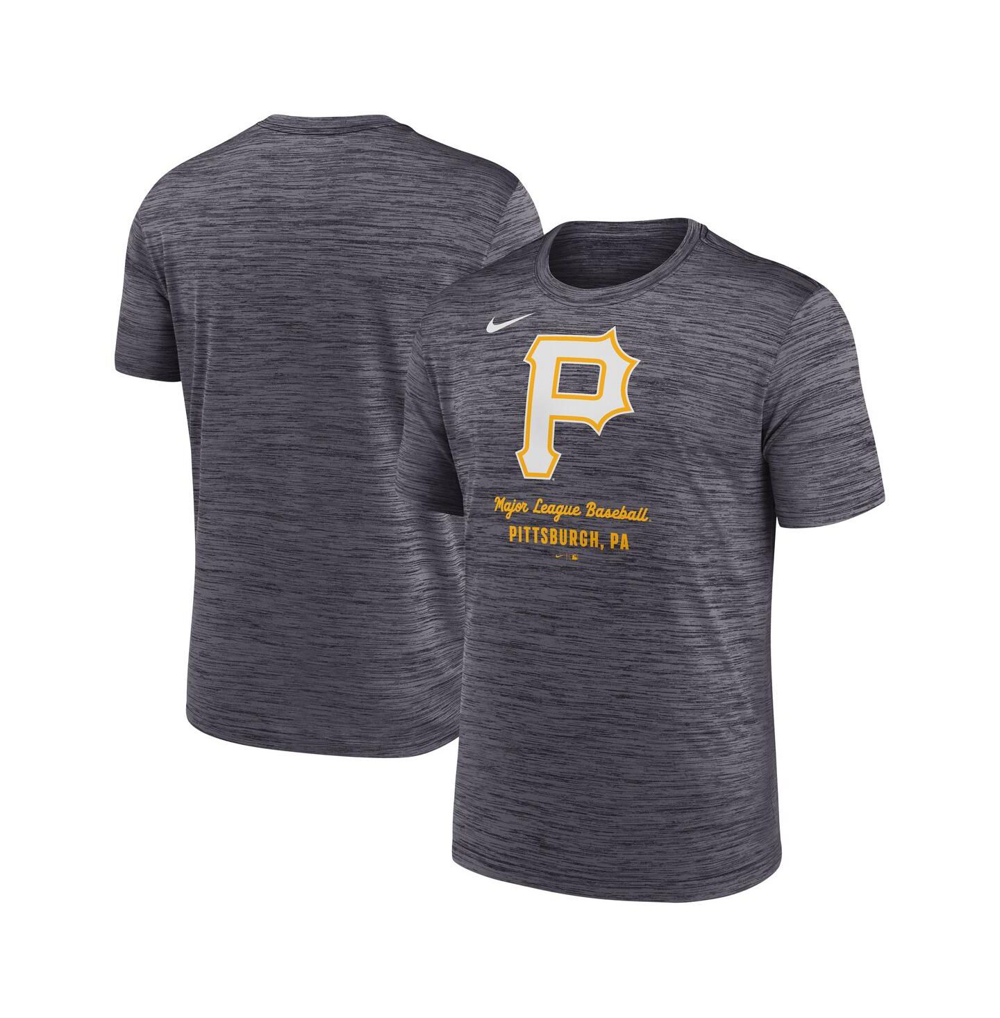 Мужская футболка Nike Gray Pittsburgh Pirates Velocity Performance — фото 1