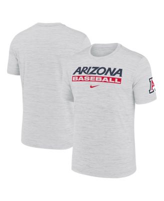 Nike - Men's Ash Arizona Wildcats Velocity Baseball Wordmark Stack Performance T-Shirt