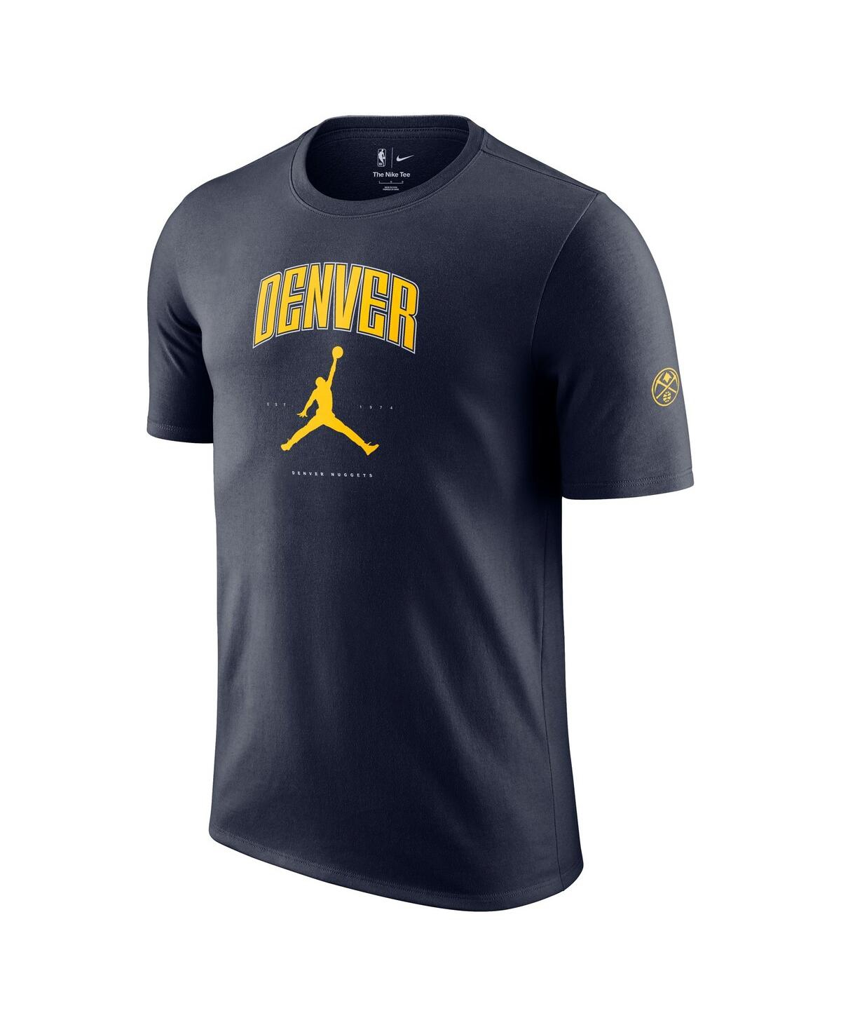 JORDAN MEN'S AND WOMEN'S NAVY DENVER NUGGETS ESSENTIAL CITIES T-SHIRT 