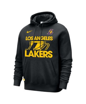 Men's Black Los Angeles Lakers Courtside Club Pullover Hoodie