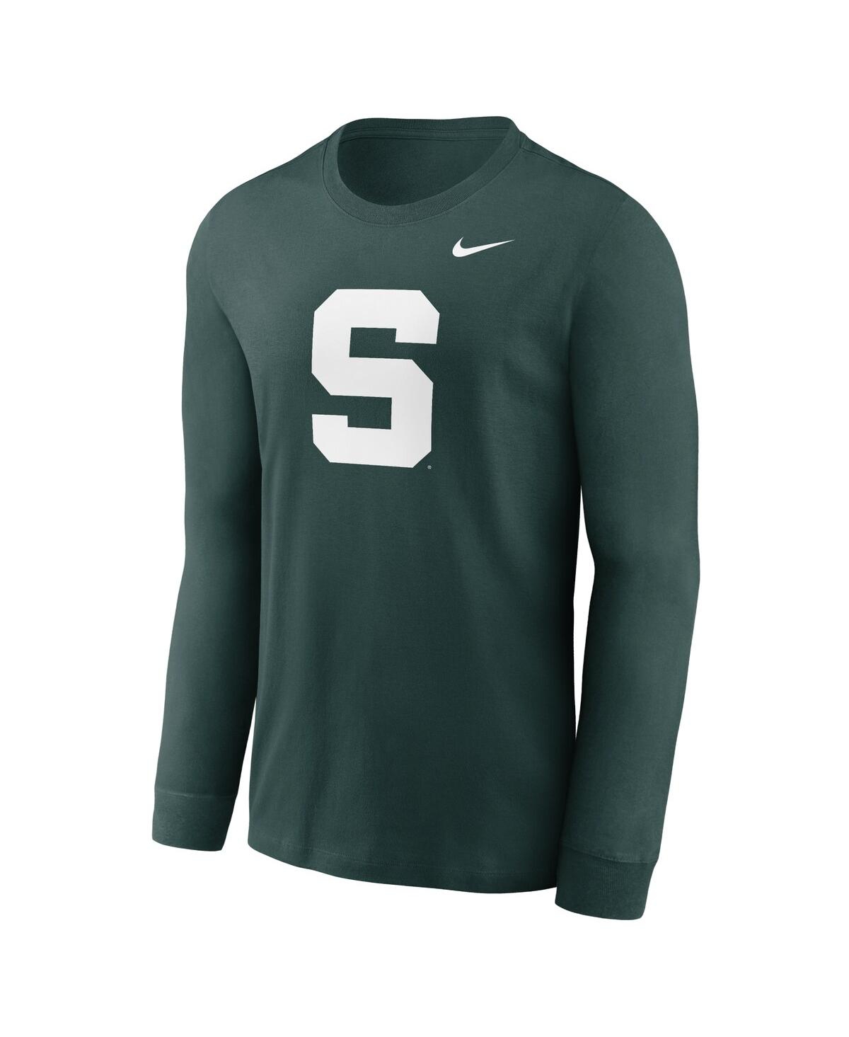 Nike Men's Green Michigan State Spartans Prime Timealternate Logo Legend Long Sleeve T-shirt In Green