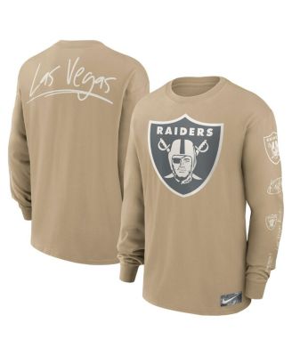 Nike - Men's Tan Las Vegas Raiders Essential Statement Max90 Long Sleeve T-Shirt