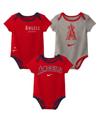 Nike - Baby Boys and Girls Los Angeles Angels Authentic Collection Bodysuit, Pack of 3