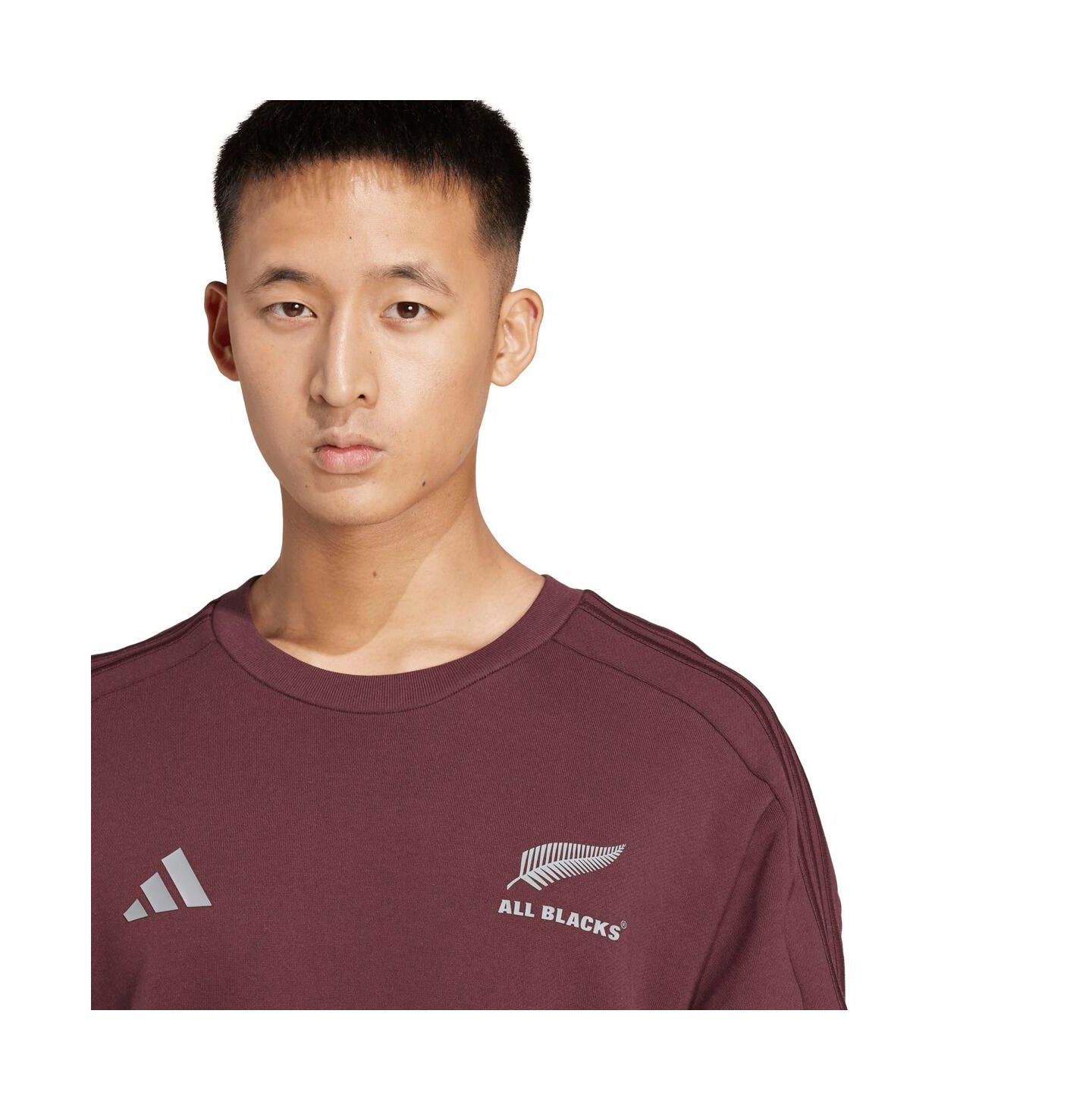 Мужская толстовка adidas Maroon New Zealand Rugby All Blacks Pullover — фото 2