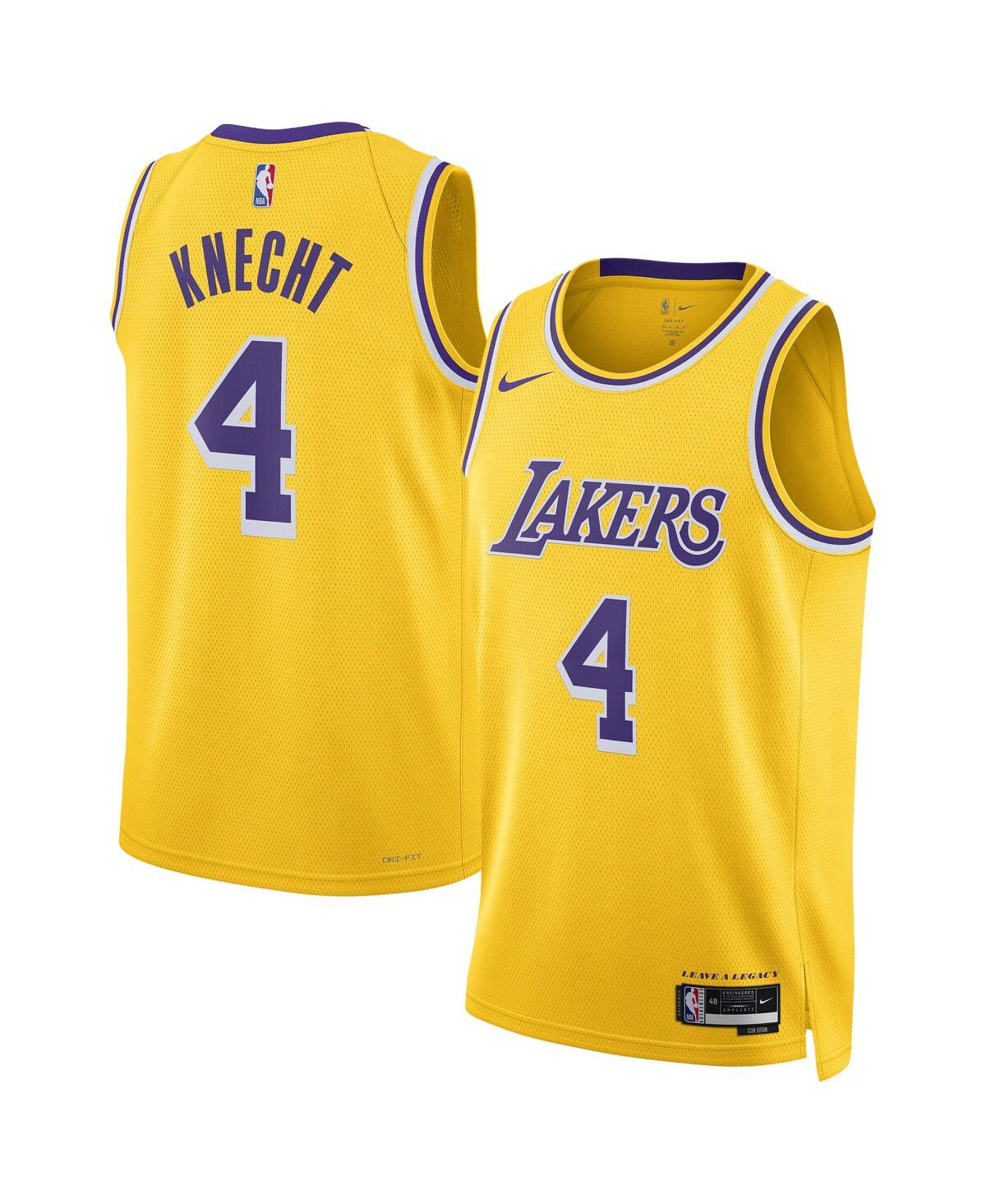 Men's and Women's Dalton Knecht Gold Los Angeles Lakers Swingman Jersey - Gold