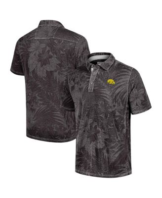 Tommy Bahama - Men's Black Iowa Hawkeyes Sport Santiago Paradise Polo Shirt