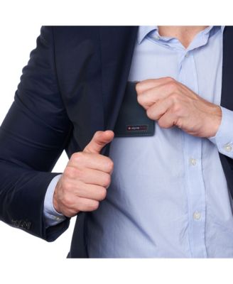 Mens Commuter RFID Bifold Wallet 2 ID Windows Divided Bill Section