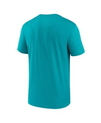 Men's Aqua Miami Dolphins Primetime Legend Wordmark Performance T-Shirt