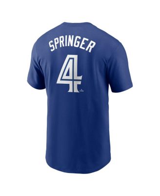 Men's George Springer Royal Toronto Blue Jays Fuse Name Number T-Shirt