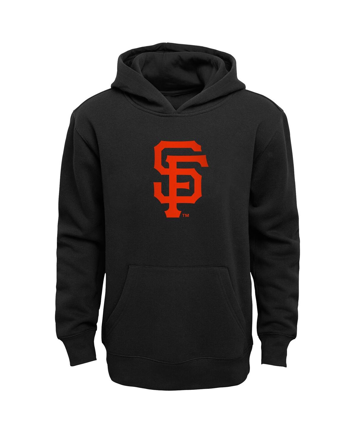 Outerstuff Big Boys And Girls Black San Francisco Giants Primary Logo Pullover Hoodie