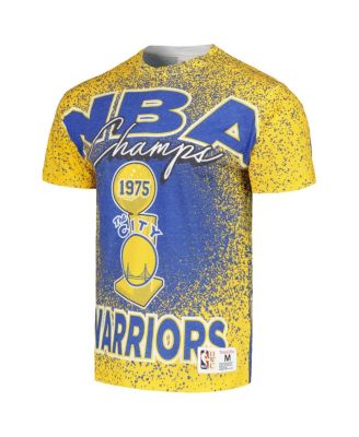 Men's Gold Golden State Warriors Hardwood Classics 1975 NBA Champions Champ City T-Shirt