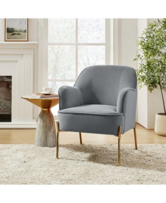 Barbara Wooden Arm Chair with Metal Legs