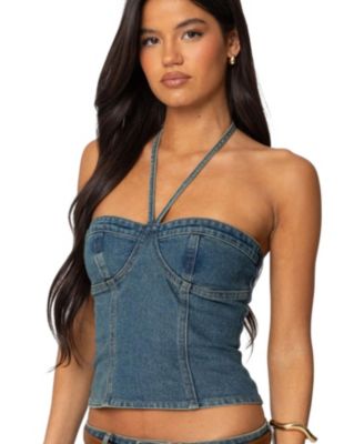 Women's Jagger Denim Halter Top