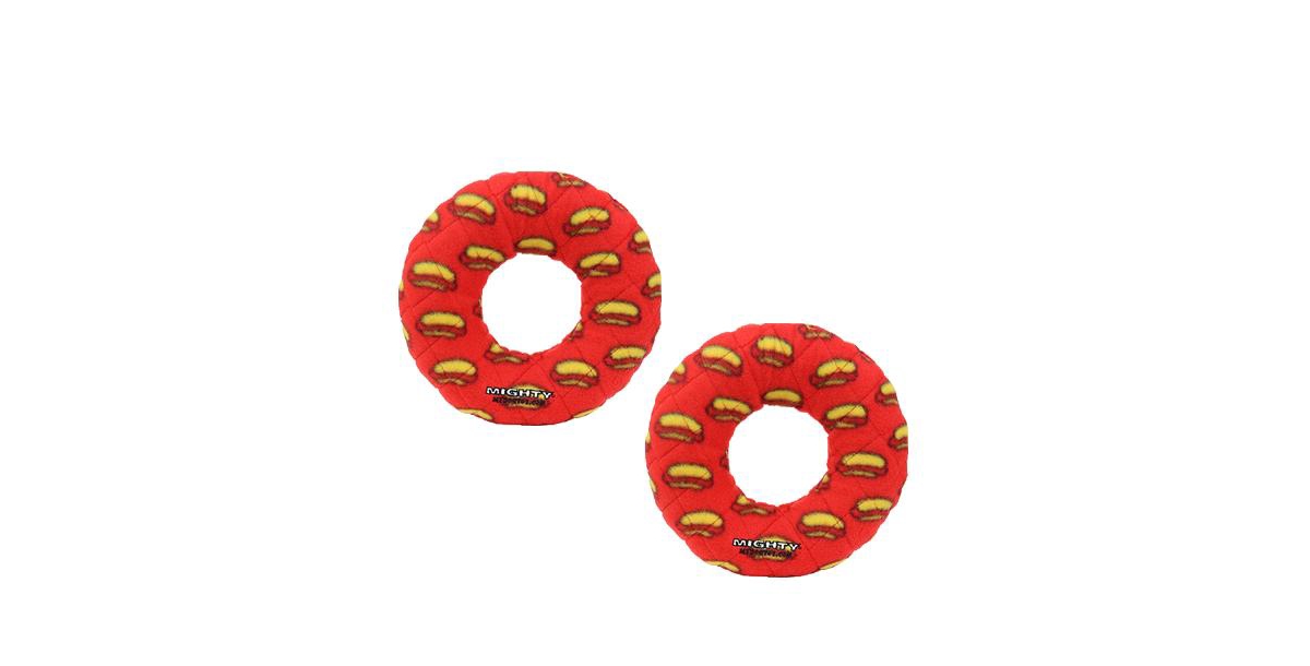 Medium Ring Red, 2 Pack Dog Toy - Red