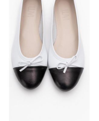 Rayne Cap Toe Leather Ballet Flats (Women)