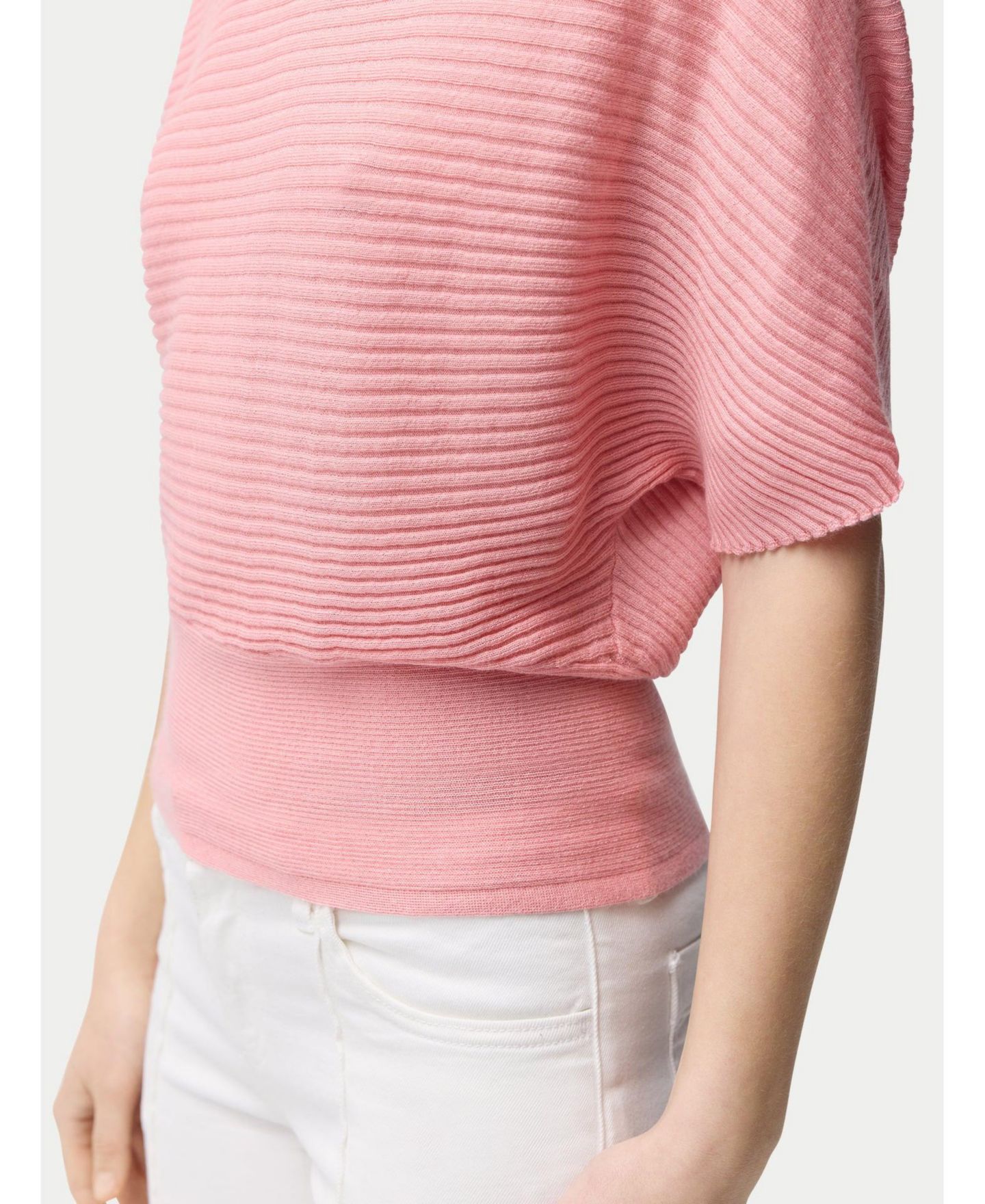 Женский свитер Gobi Cashmere Short Dolman Sleeve Cashmere, цвет: Розовый — фото 6