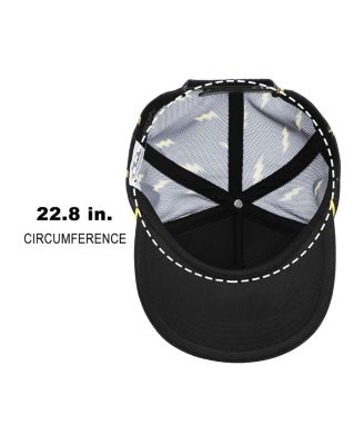 Men's Pikachu Thunderbolt Pattern Black Trucker Hat