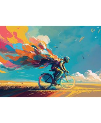 Red 1000 Piece Puzzle - Bicycle Rider