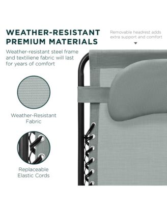 Oversized Zero Gravity Chair, Folding Outdoor Patio Recliner w/ Cup Holder