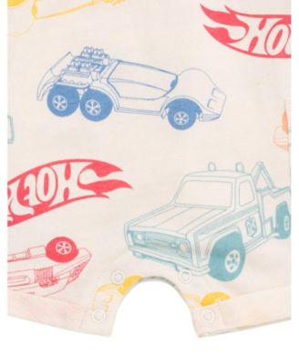 Baby Boys French Terry Square Neck Short Overalls and T-Shirt Outfit Set