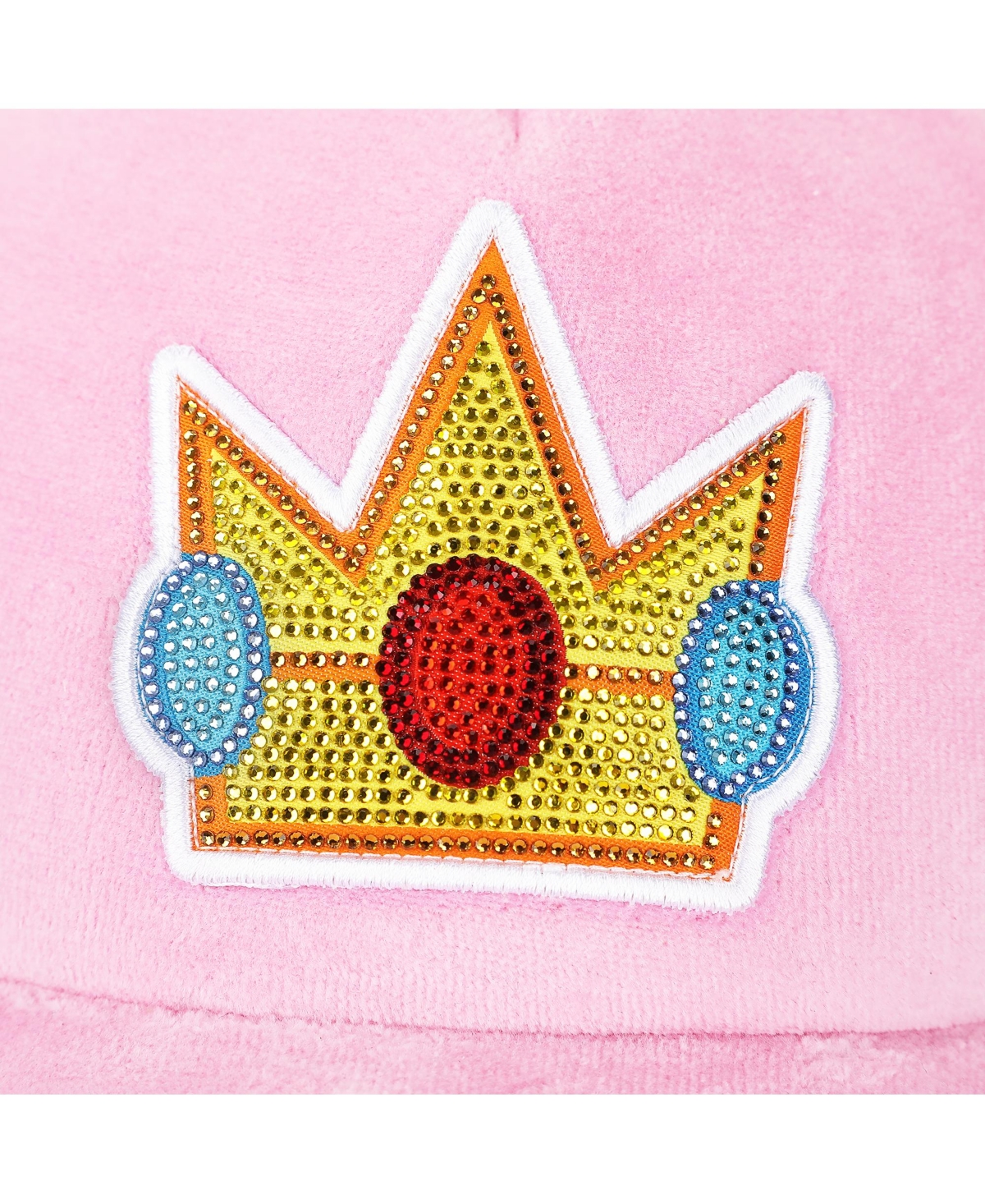 Super Mario Bros Princess Peach Rhinestone Crown Pink Trucker Hat-osfa