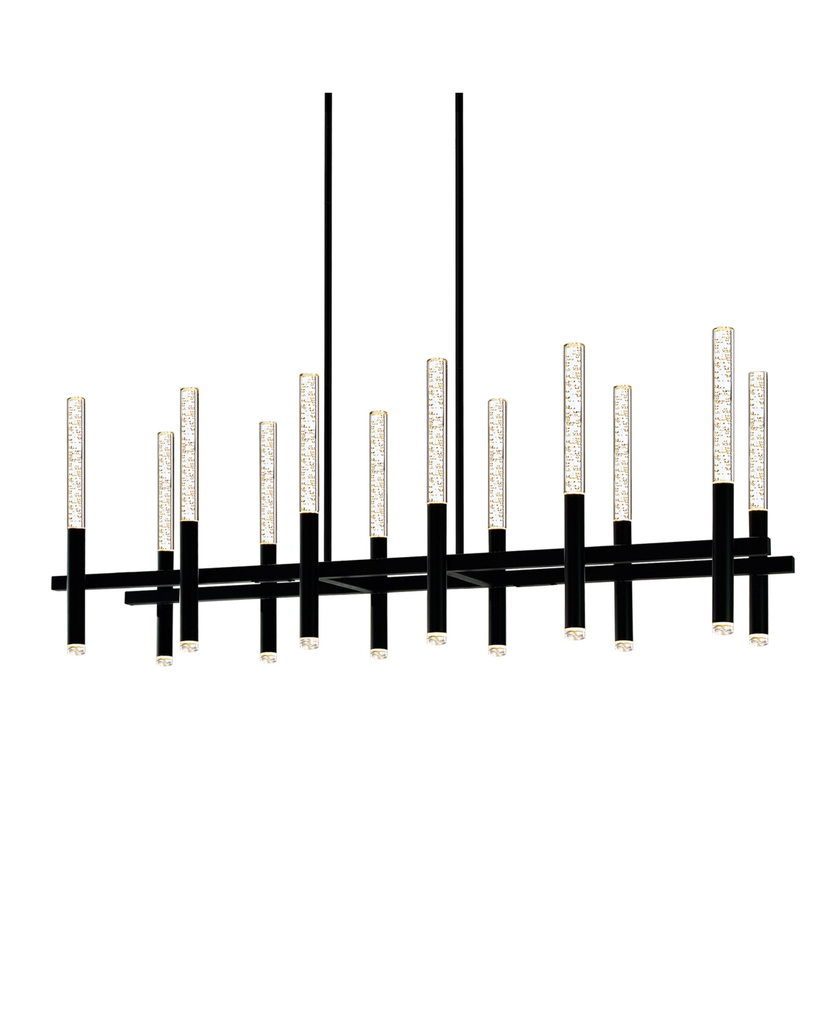 Cwi Lighting 48" Metal Dragonswatch Integrated Led Island Pool Table Light In Black