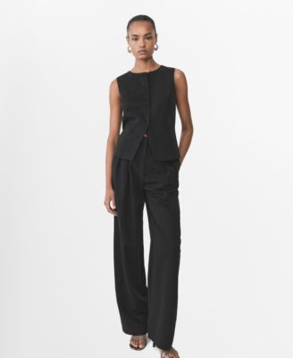 MANGO - Women's Lyocell Straight Suit Vest